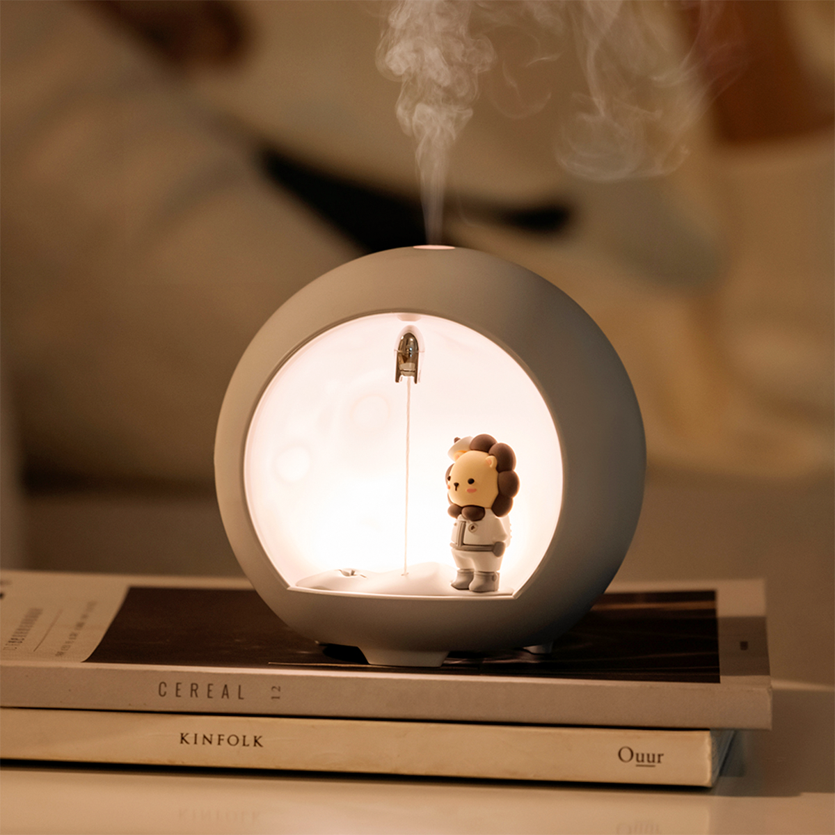 Humidificador Difusor de Aromas Luna Astronauta con Luz Nocturna J28