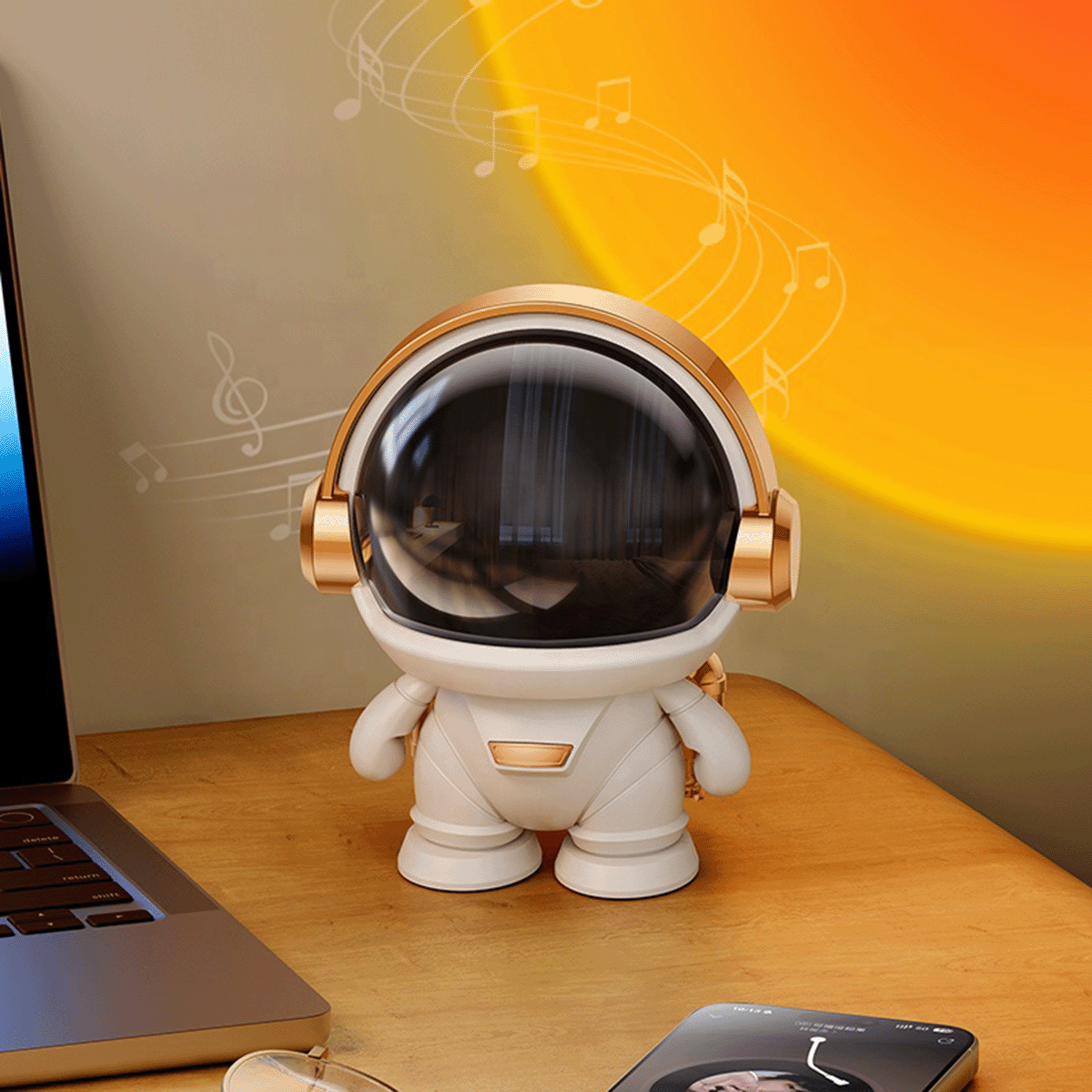 Parlante Bluetooth Astronauta HiFi Recargable Decorativa Portable K-29