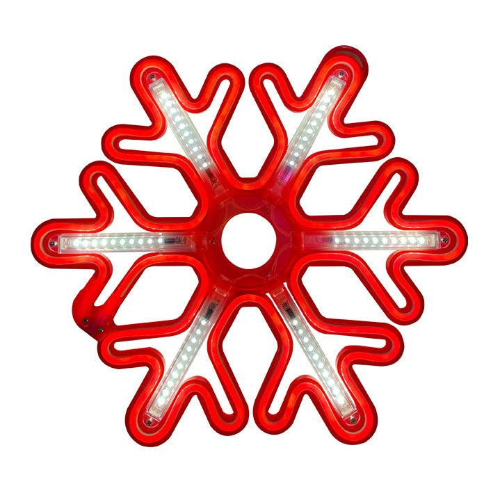 Luz LED Copo de Nieve Neón Cálido Decorativa Navidad Hogar S4010