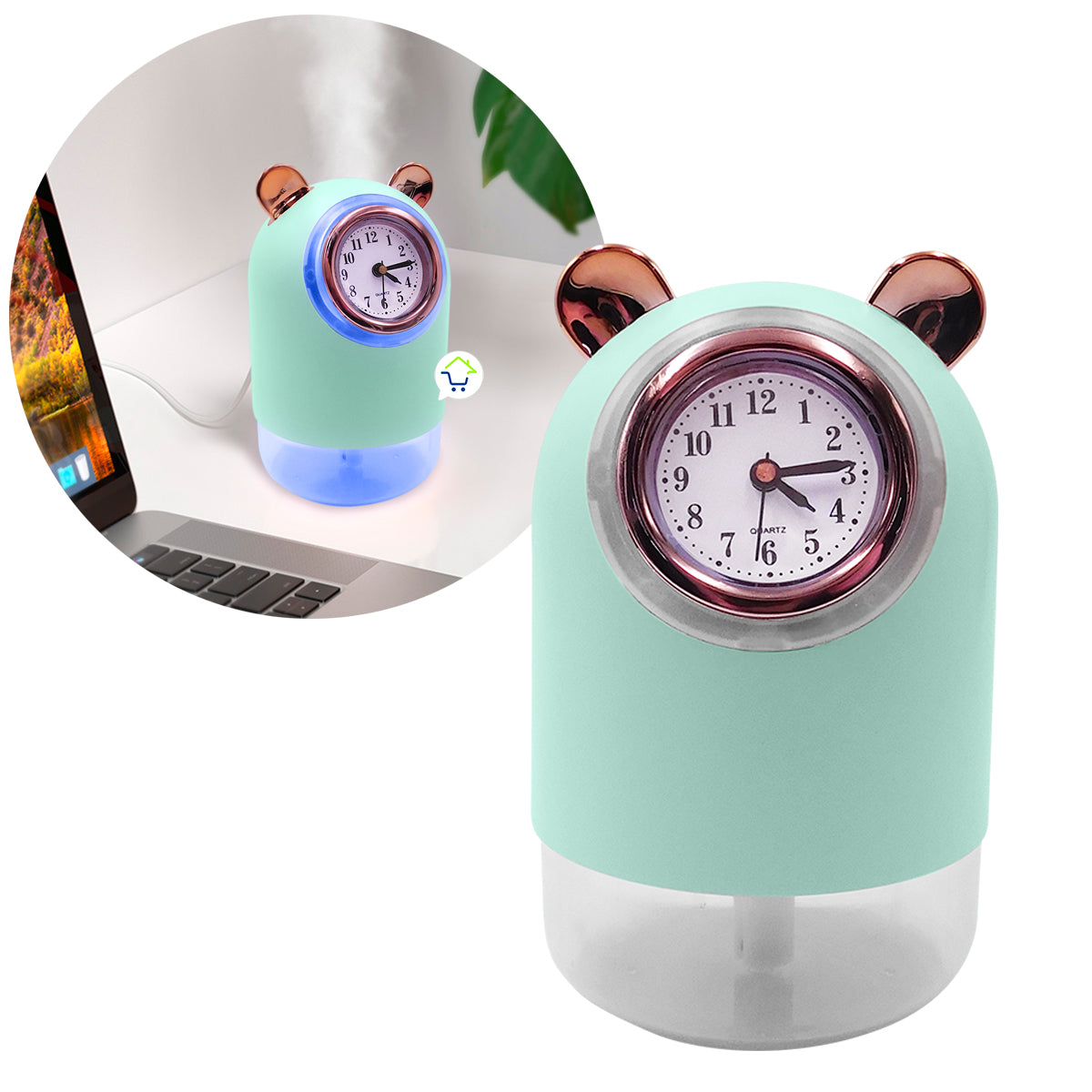 Humidificador Reloj Atomizador Lámpara LED Difusor Aroma H216
