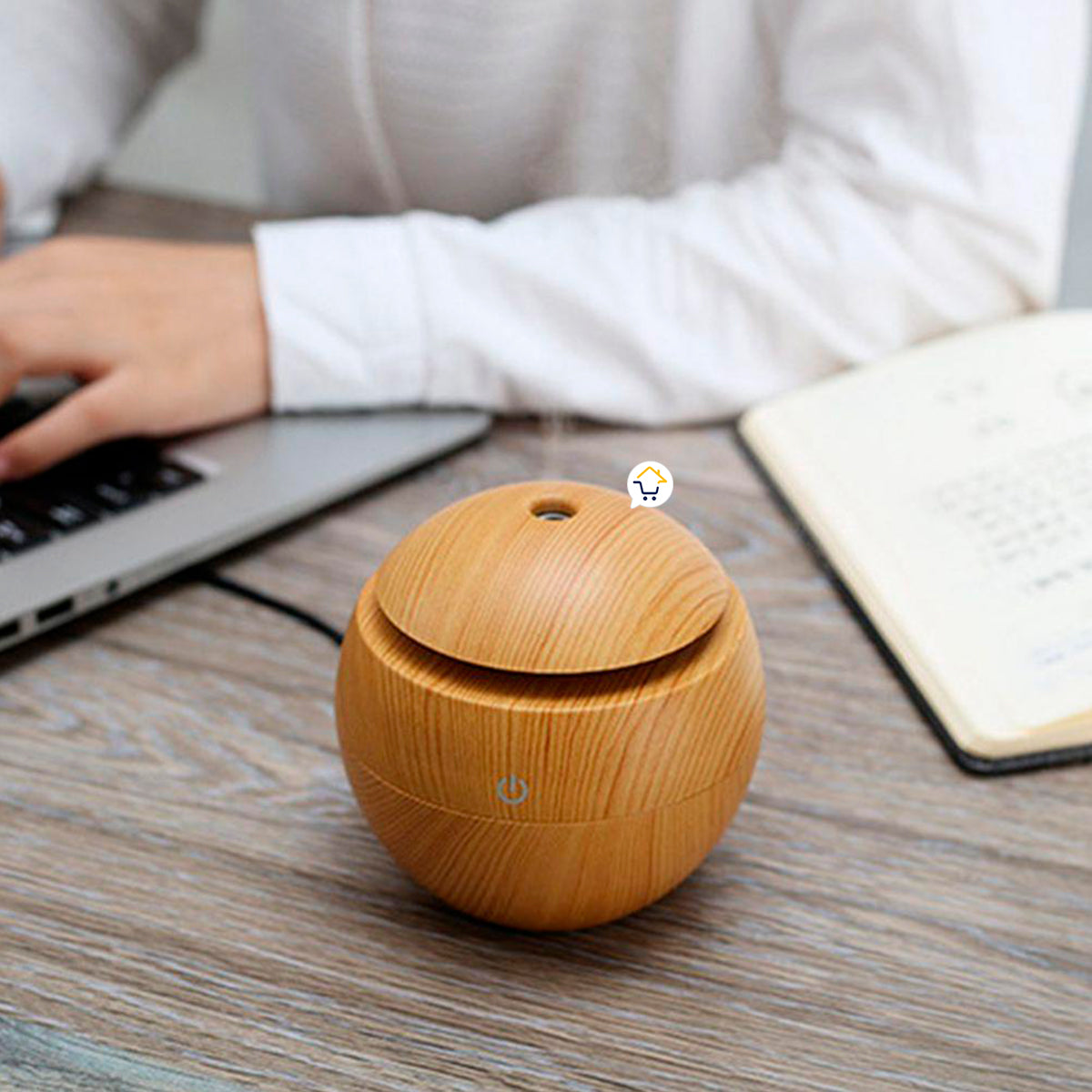 Humidificador de Aire Madera Difusor Aromaterapia LED 007