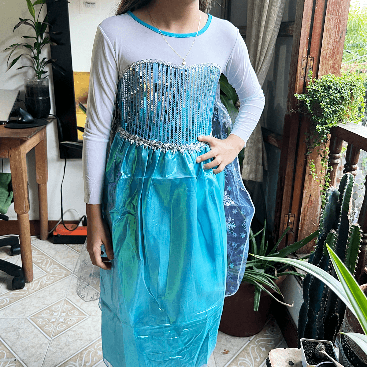 Disfraz De Princesa Elsa Frozen Para Niñas Halloween WZ-4