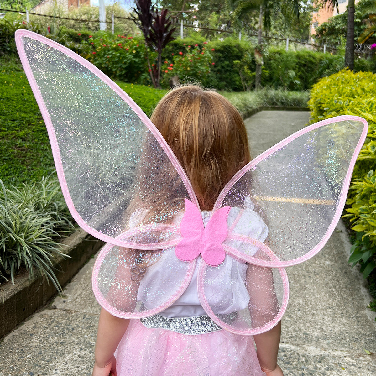 Disfraz de Hada Brillante para Niñas Alas y Falda con Detalles de Tul KL1027-2