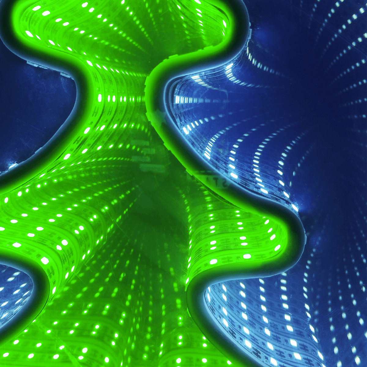 Esfera Árbol LED Decorativa Efecto Infinito Multicolor Luz Navideña FIBA225C