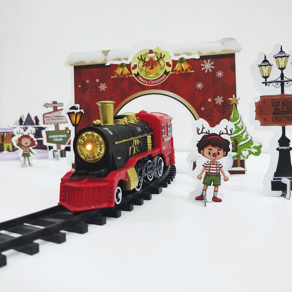 Tren Clásico Eléctrico Luces Sonidos Infantil Árbol Navidad YAA0001