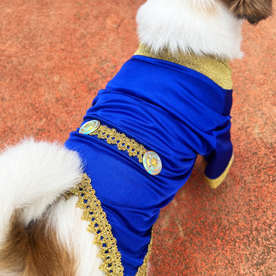 Disfraz Para Mascotas De Príncipe Azul Elegante Halloween DPAM-01