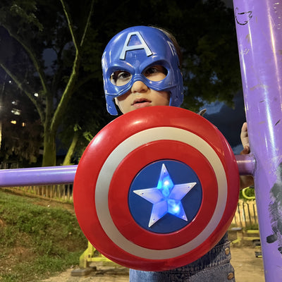 Disfraz Infantil Capitán América Kit Máscara y Escudo Luces HM0115AF-838