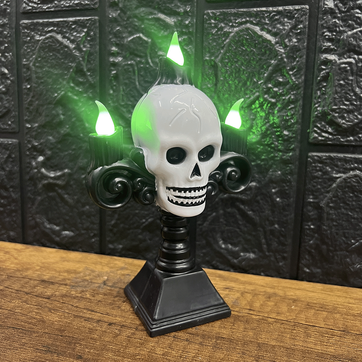 Candelabro Vela LED Calavera Halloween Decoración Terror AX936-7