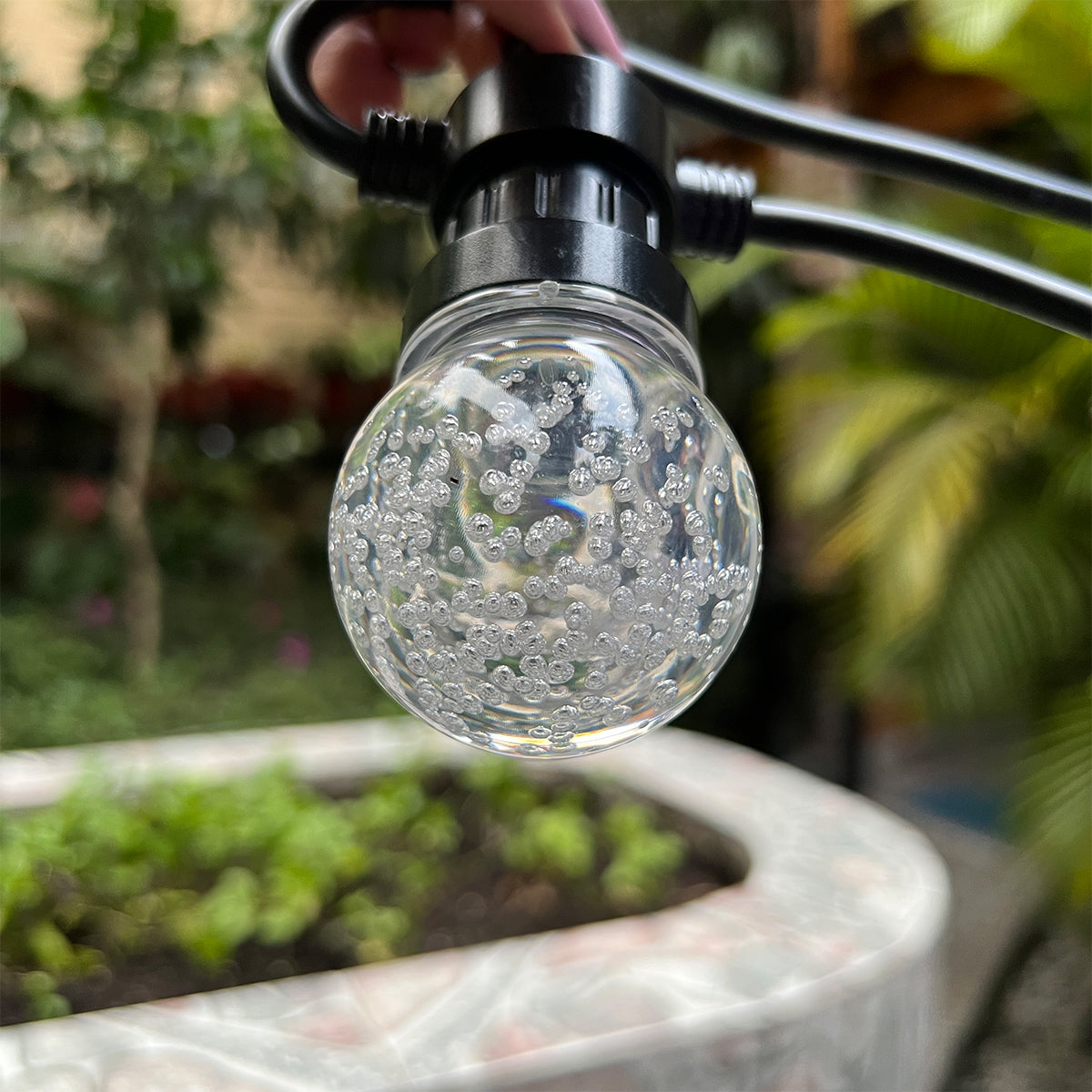 Luces LED Esfera De Cristal 5 Metros Bombillo Cristal Decoración Guirnalda Navidad 23-10C