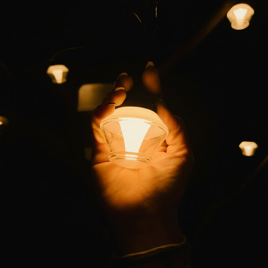 Guirnalda LED 5 m con 10 Bombillos Campana Exterior Decoración 23-10B