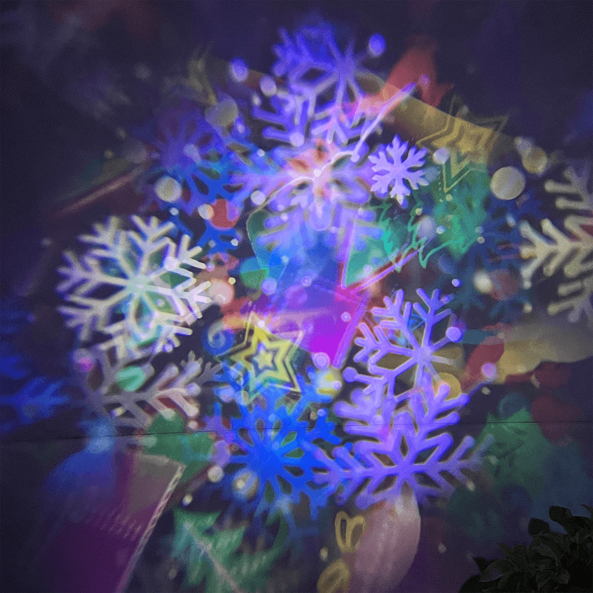 Bombillo Proyector Navideño LED Multicolor Figuras Festivas Fiestas Navidad 25HX-1