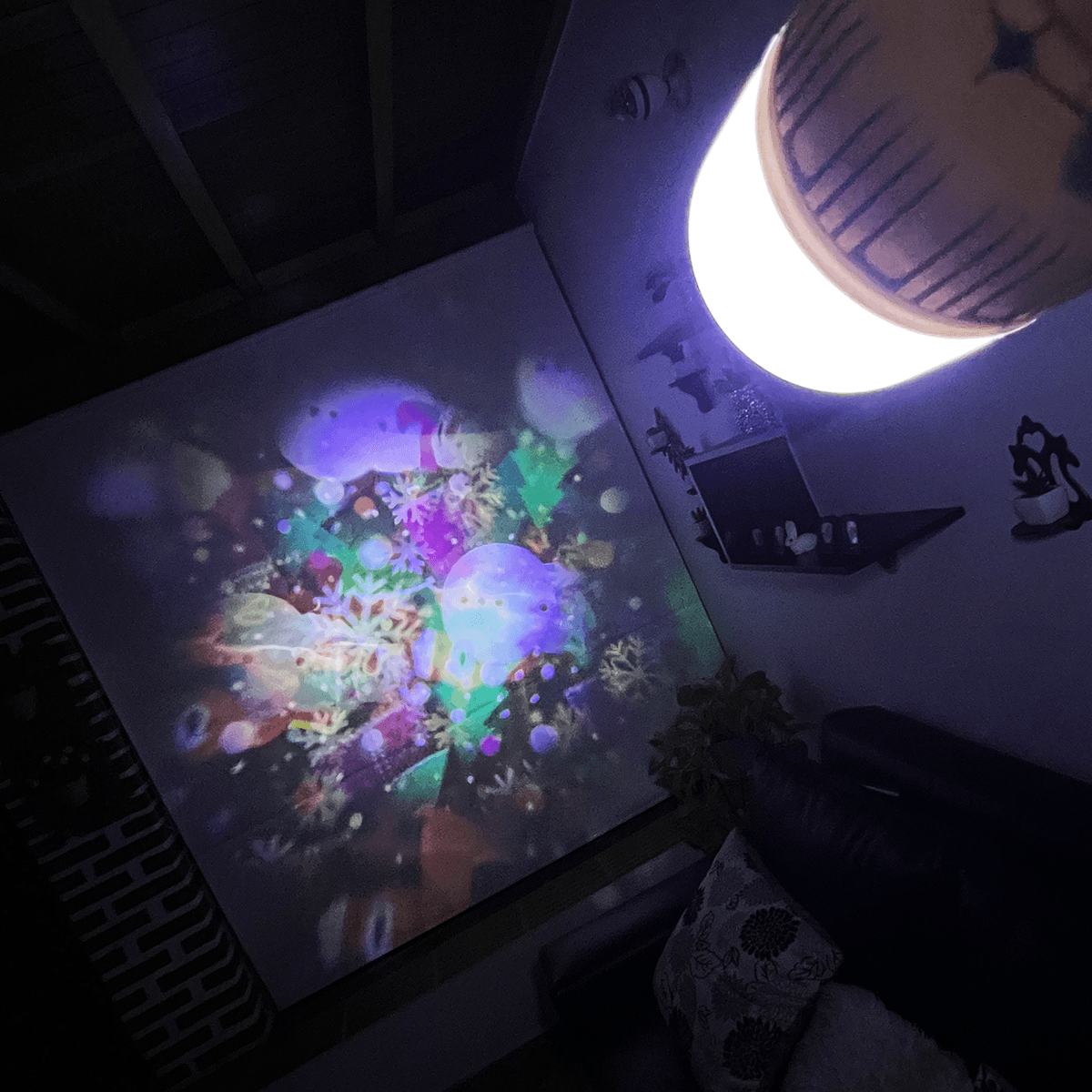 Bombillo Proyector Navideño LED Multicolor Figuras Festivas Fiestas Navidad 25HX-1