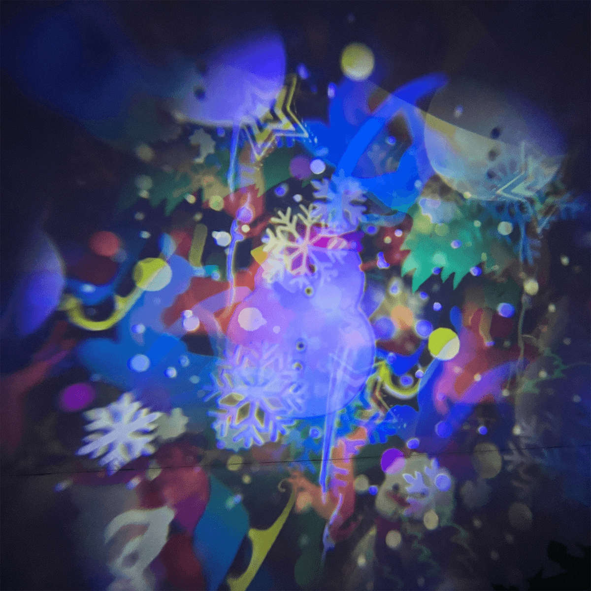 Bombillo Proyector Navideño LED Multicolor Figuras Festivas Fiestas Navidad 25HX-1