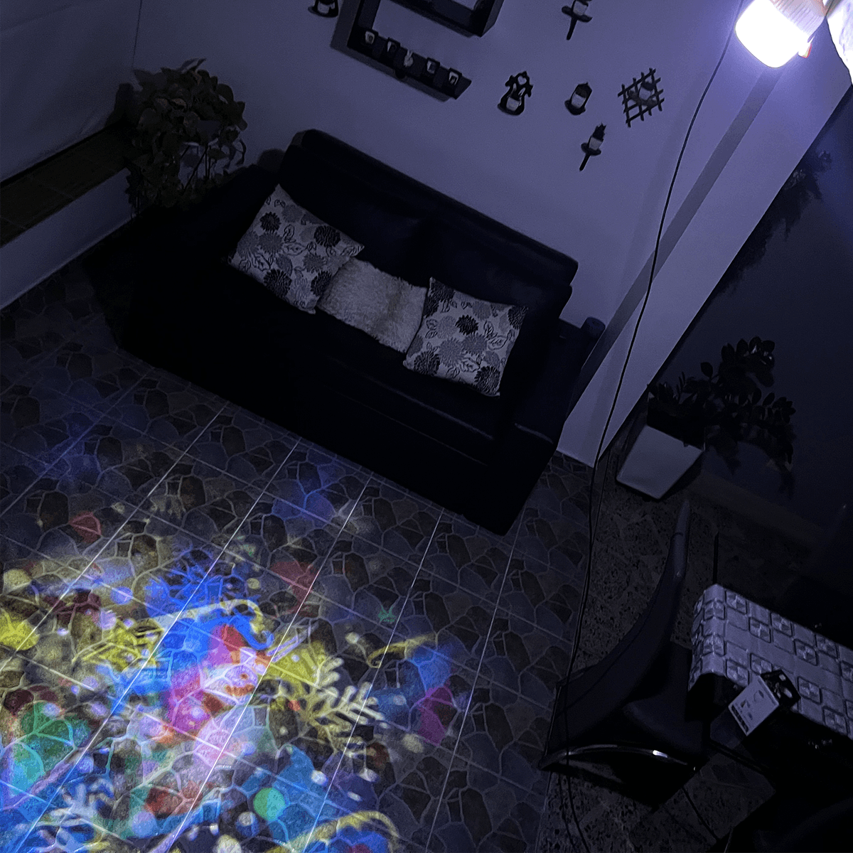 Bombillo Proyector Navideño LED Multicolor Figuras Festivas Fiestas Navidad 25HX-1