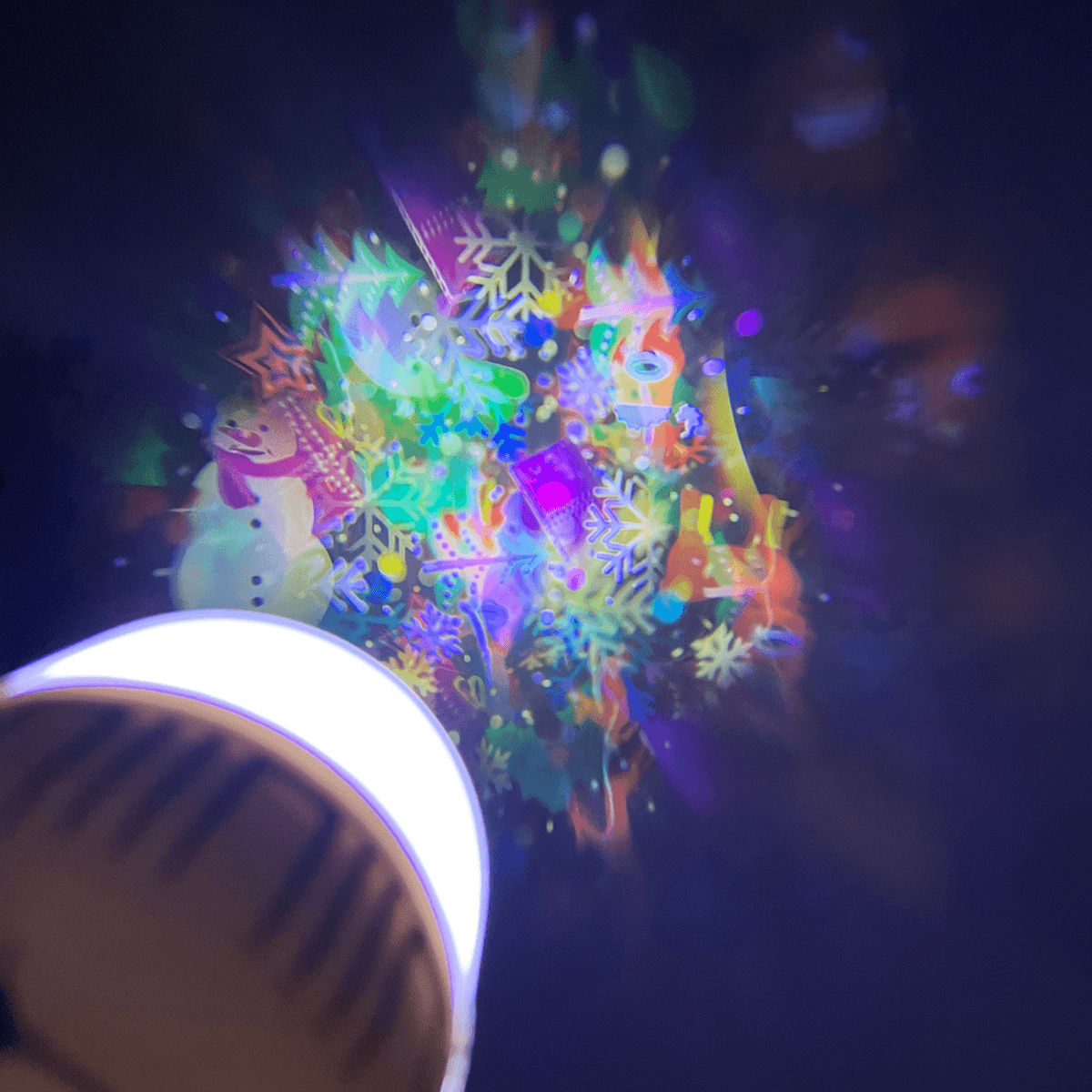 Bombillo Proyector Navideño LED Multicolor Figuras Festivas Fiestas Navidad 25HX-1