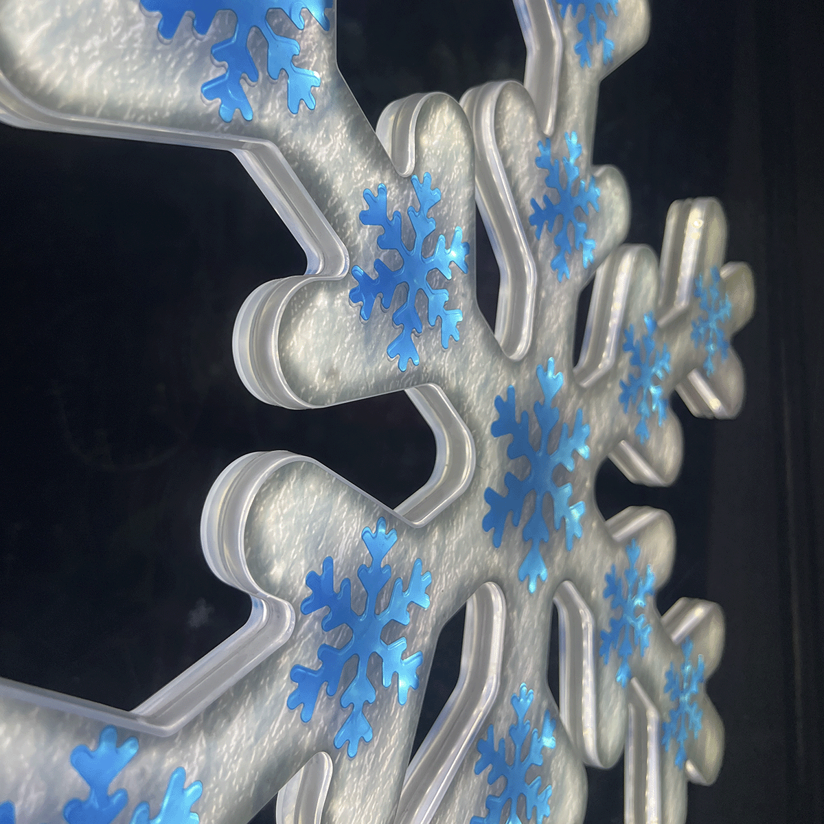 Copo De Nieve LED Decorativo 60 cm Ventana Puerta Navidad S4010