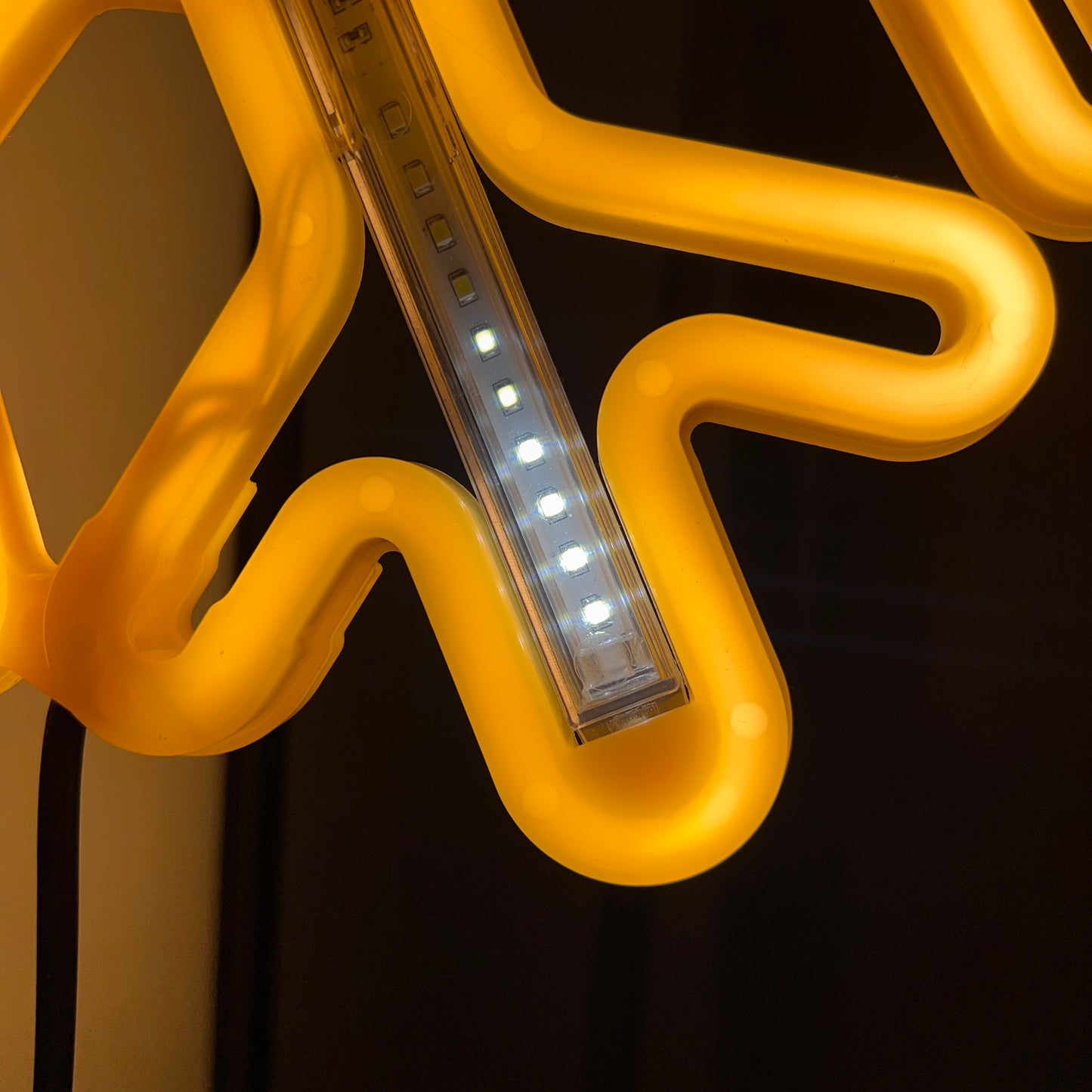 Luz LED Copo de Nieve Neón Cálido Decorativa Navidad Hogar S4010