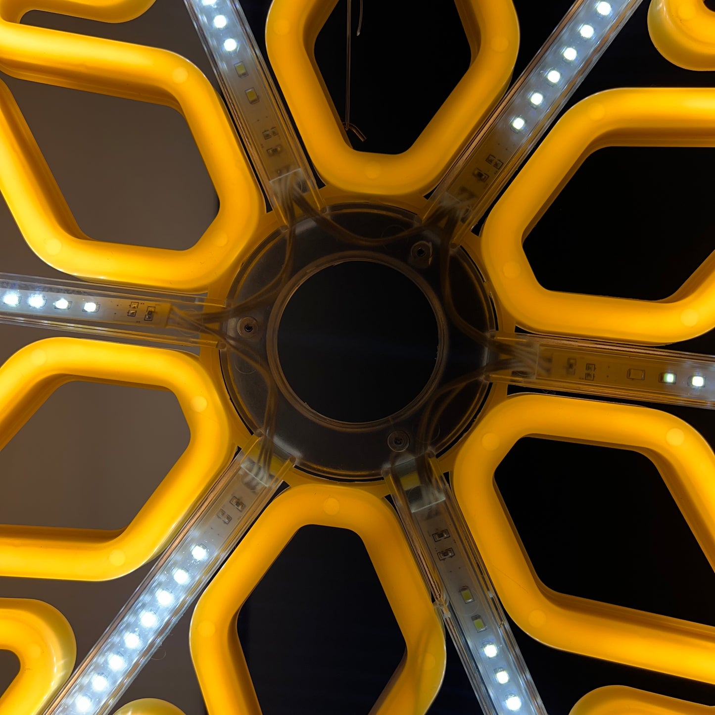 Luz LED Copo de Nieve Neón Cálido Decorativa Navidad Hogar S4010