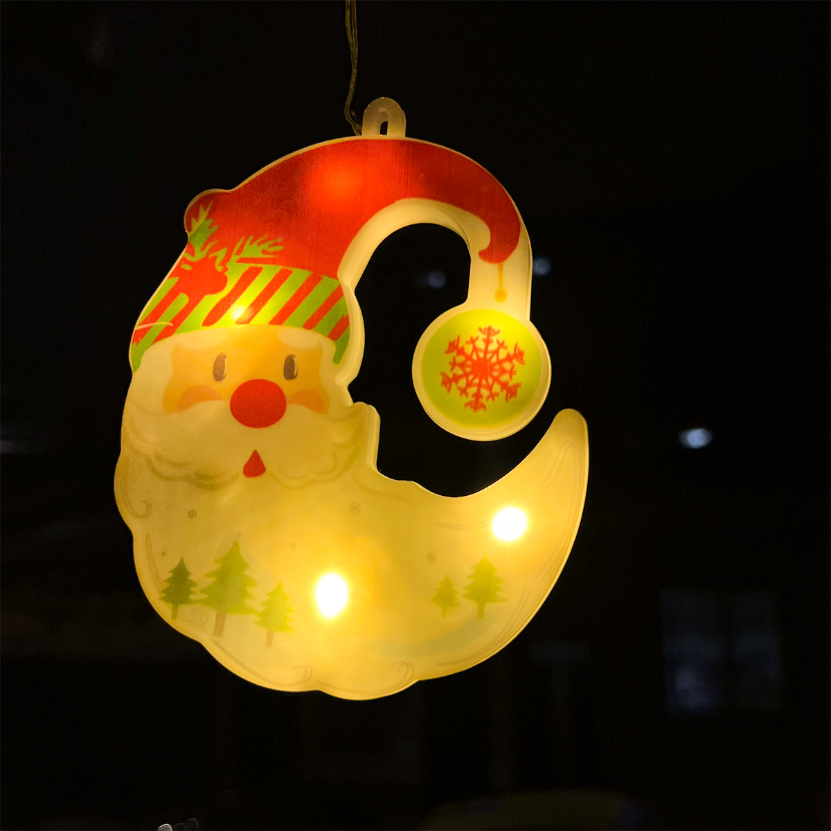 Cascada LED 3M Intercalada 100 Luces Figuras Navideñas Lunas y Estrellas S4028TCL