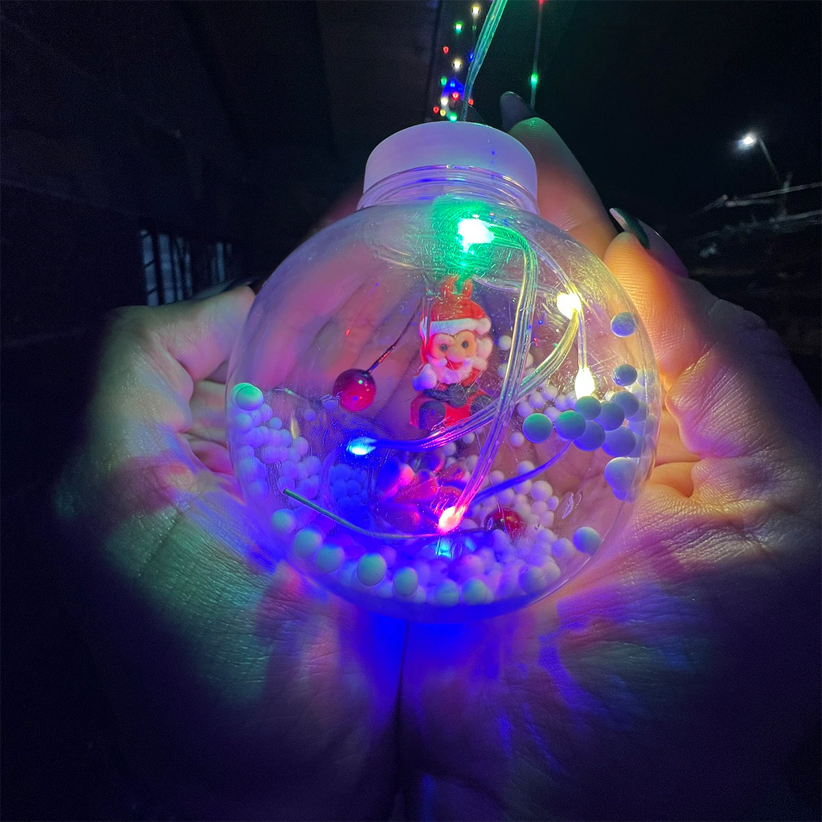 Cortina Intercalada Bolas con Aros 3M 150 LEDS 150