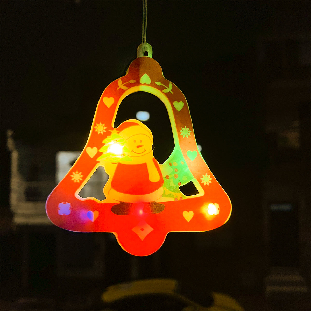 Cascada LED 3M Intercalada 100 Luces Figuras Navideñas Campanas y Estrellas S4028TCC