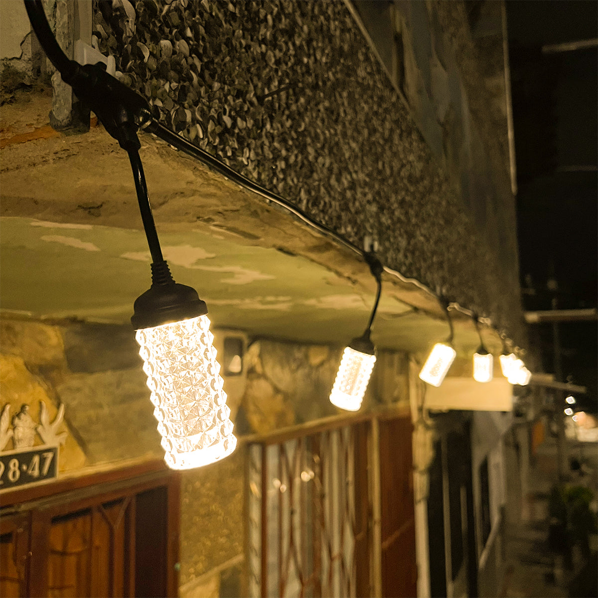 Guirnalda LED 5M con 10 Bombillos Tubo Cálidos para Exteriores S3993