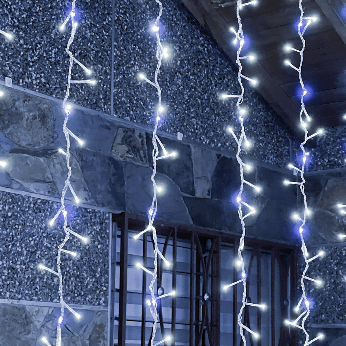 Cortina Luz LED Ramal 3.70 x 1.90 M Extensión 800 LED Navidad 2050