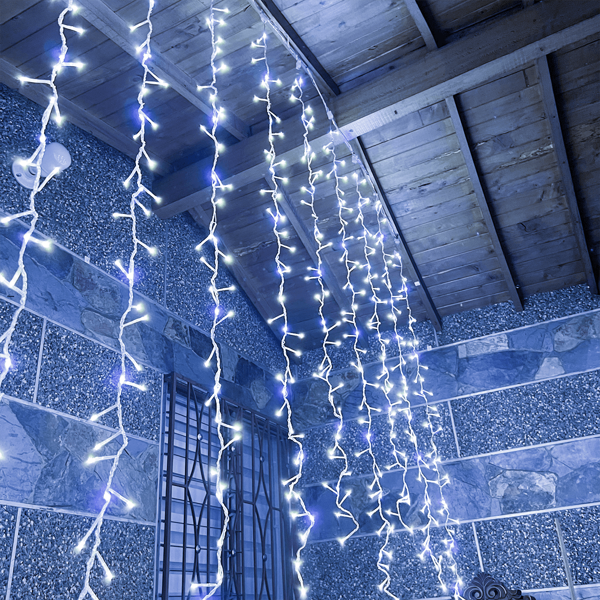 Cortina Luz LED Ramal 3.70 x 1.90 M Extensión 800 LED Navidad 2050