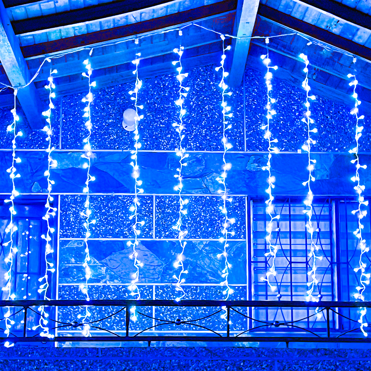 Cortina Luz LED Ramal 3.70 x 1.90 M Extensión 800 LED Navidad 2050