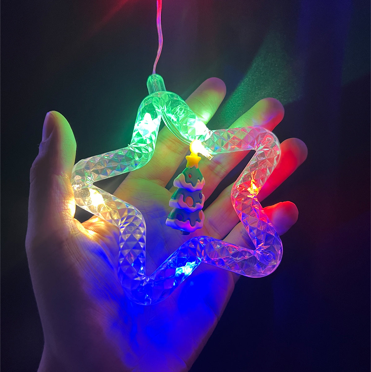 Cortina Intercalada Estrellas 3M Luces Led Navidad 1640A