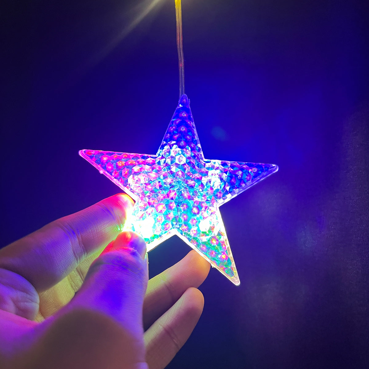 Cortina Intercalada Estrellas 3M Luces Led Navidad 1640A