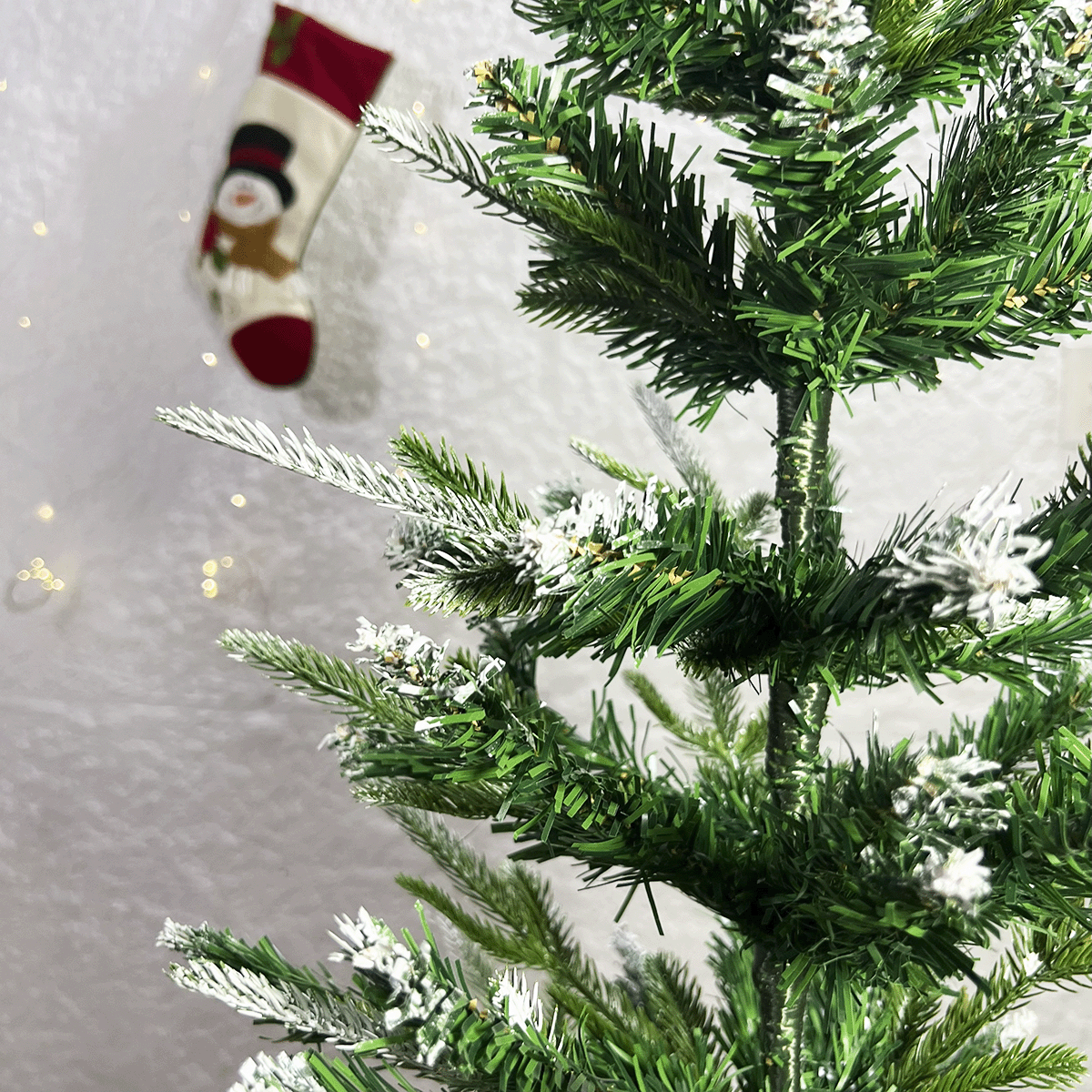 Árbol Navidad Puntas Nevado 90cm Decoración T90-VB2