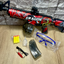Lanzador 3 en 1 Rifle M4 con Efecto de Humo LED Agua Hidrogel y Dardos G676-2C