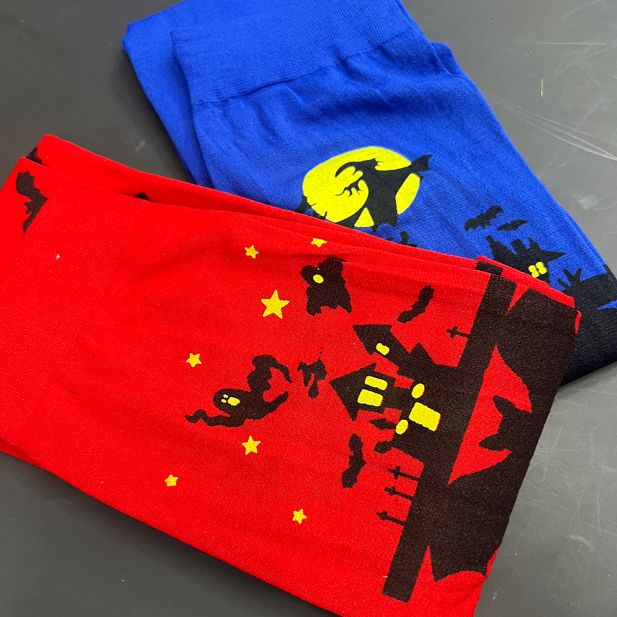 Medias Altas Halloween X3 Bucaneras Estampadas para Disfraz y Fiesta KL-A34