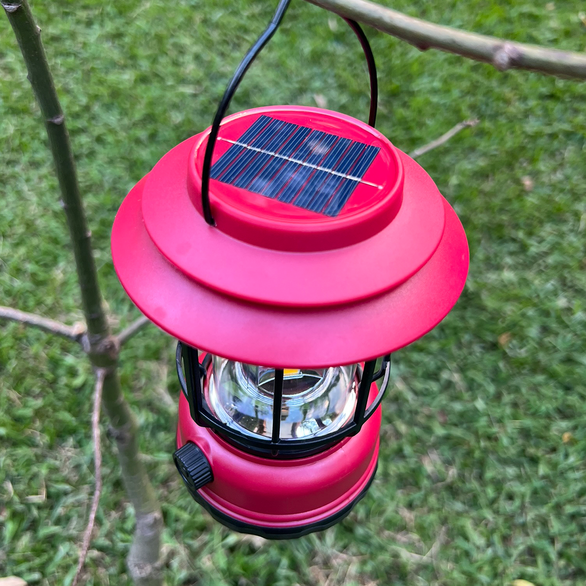 Lámpara Led Camping Vintage Solar Recargable Portátil K-20