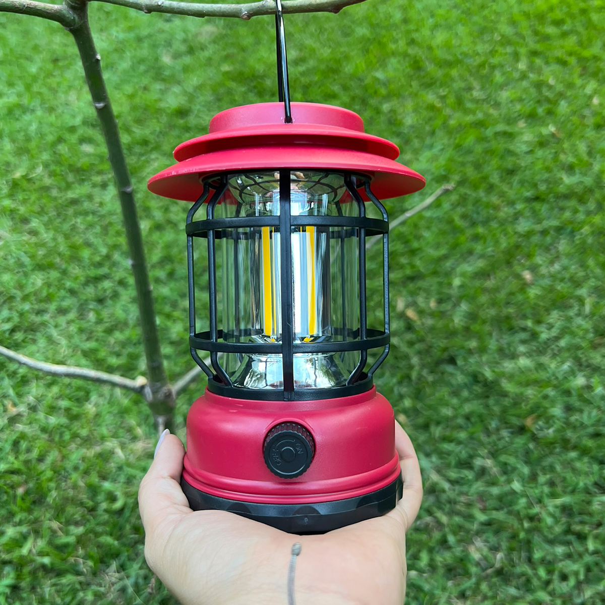 Lámpara Led Camping Vintage Solar Recargable Portátil K-20