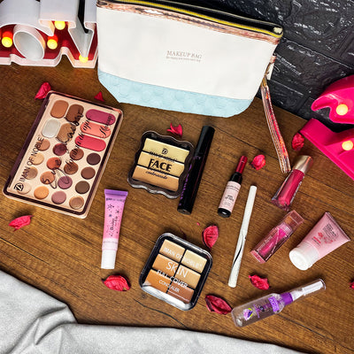 Kit De Maquillaje Amor y Amistad + Cosmetiquera Set completo para regalo KITAMA02