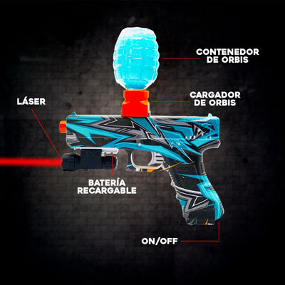 Pistola De Juguete Hidrogel Lanzador Eléctrico + 1.000 Orbis G310-1