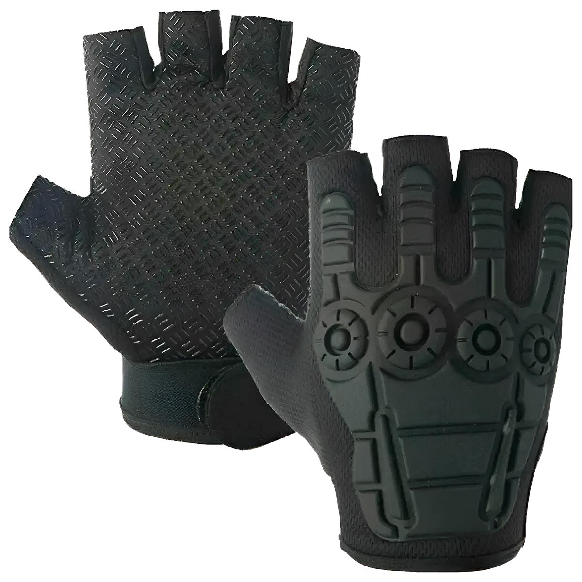 Guantes Medio Dedo Moto Tácticos Antideslizantes AHY02