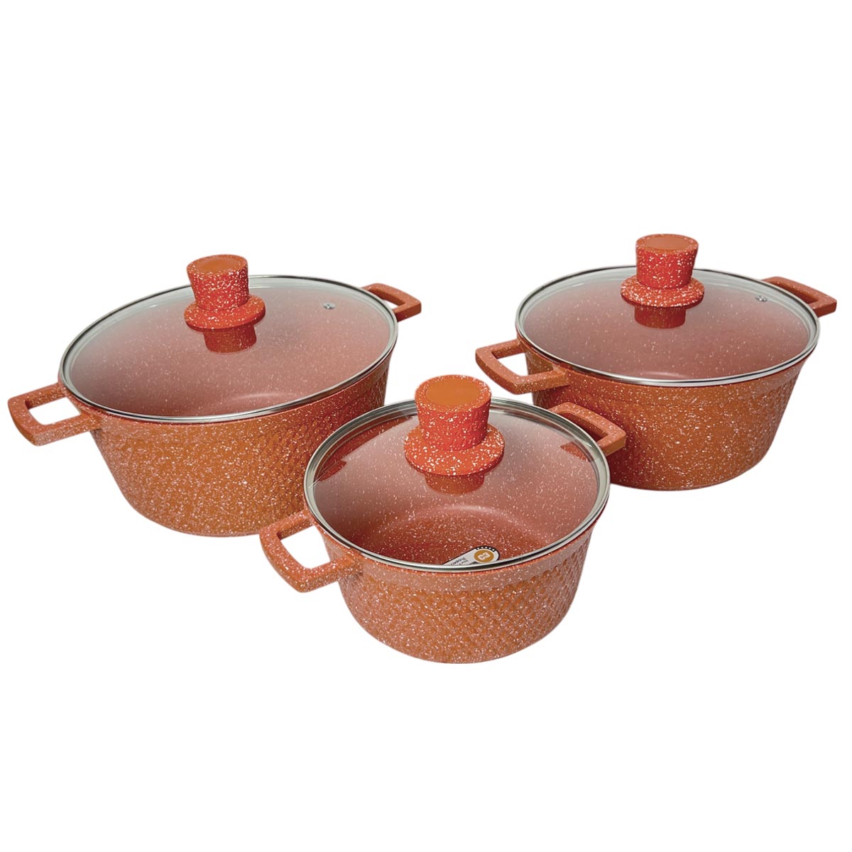 Juego De Ollas De Granito 6 Piezas Antiadherente Cocina IU-2203089