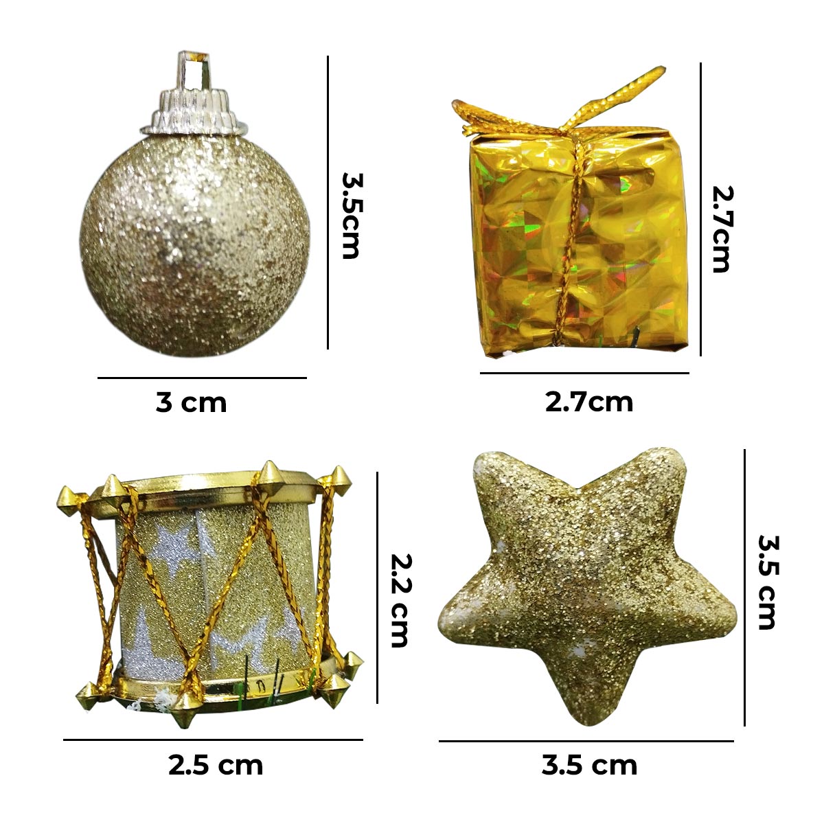 Set De Figuras Decorativas Para Tu Árbol de Navidad JHZJ21-224