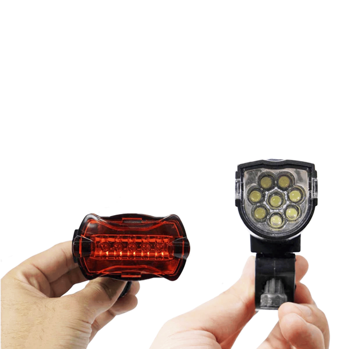 Kit Luces LED Bicicleta Delantera y Trasera Luz Stop ZX-860