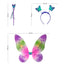 Disfraz Mariposa Hada Alas Luces LED Diadema Varita Halloween OF-1421