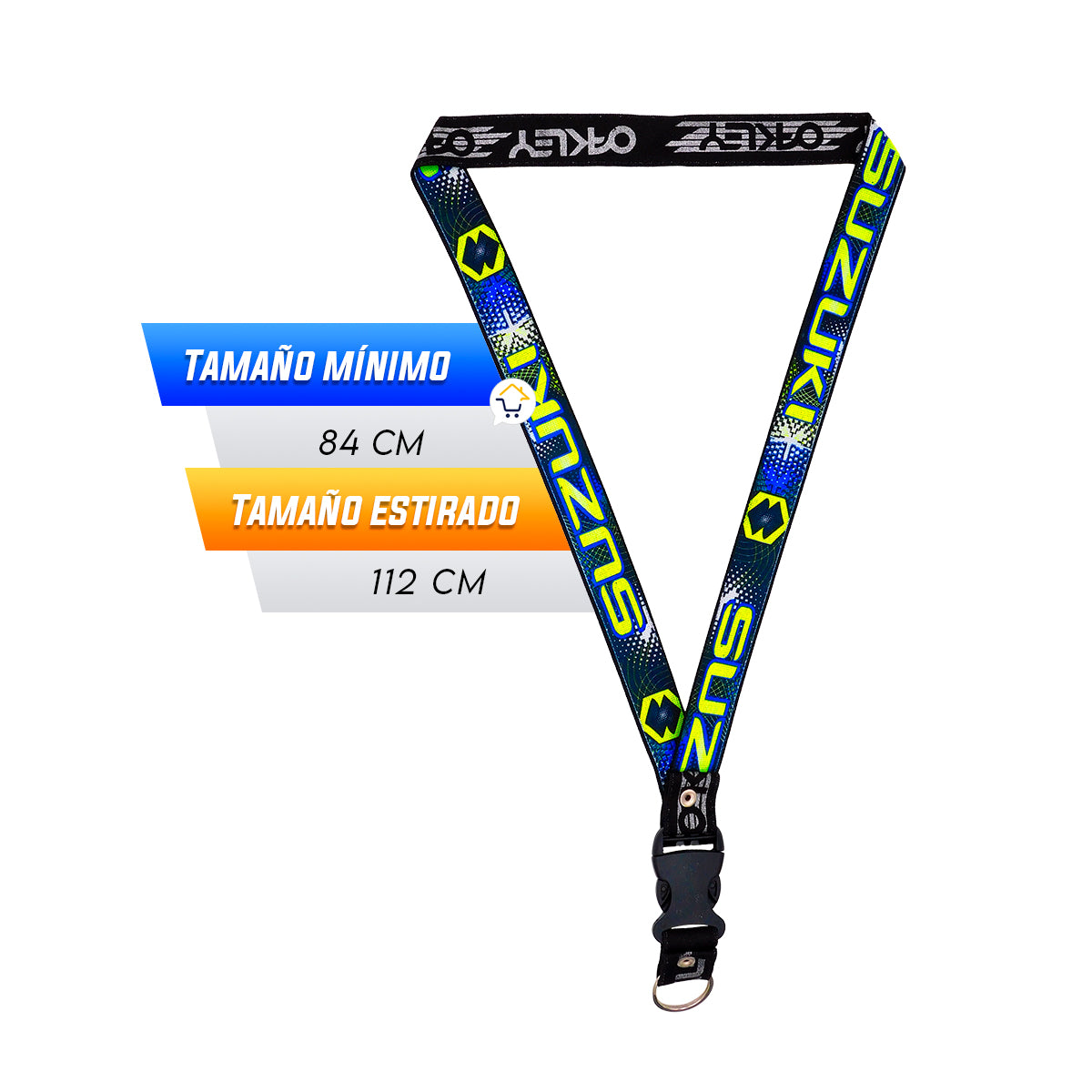 Llavero Seguridad Moto Cordón Elástico Motocicleta Lanyard LLC01DFM