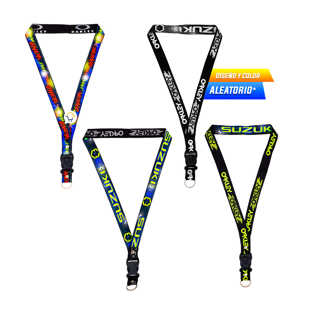 Llavero Seguridad Moto Cordón Elástico Motocicleta Lanyard LLC01DFM