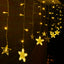 Luces Led Estrella X136 LED Cortina Luces 4m Navidad Cálida CE136NCA