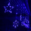 Luces Led Estrellas y Copos 260 Luces 3m Navidad Azul 1629