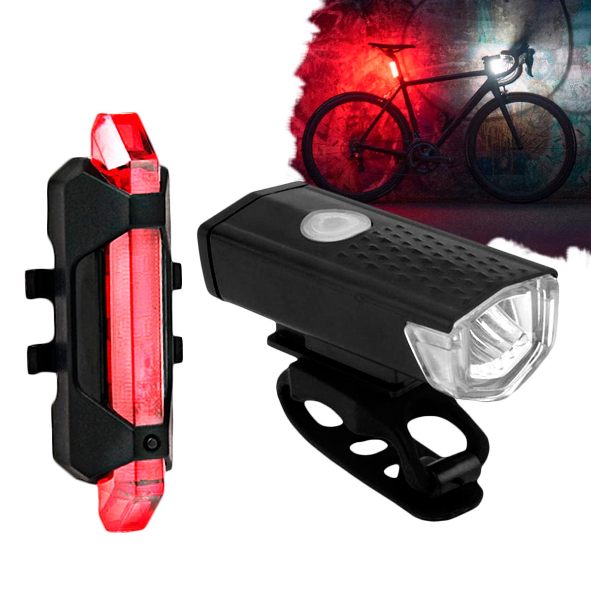 Luz Bicicleta Recargable Delantera Regalo Trasera QD001OF399