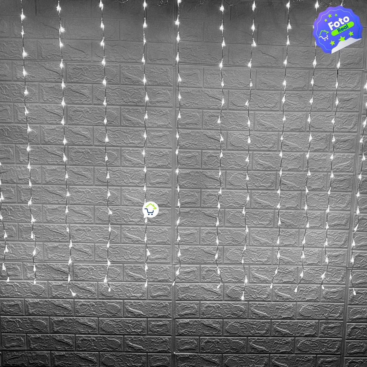 Luz Cascada 7x1.5 m Luces Navidad 288 LED Extensión Blanco SJ683-82