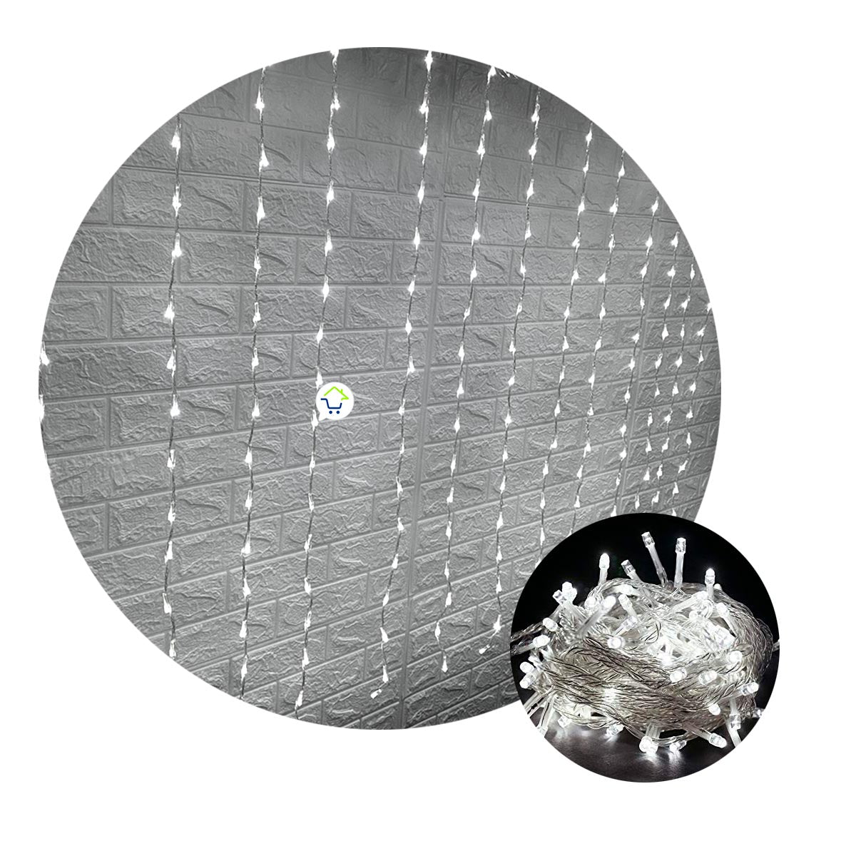 Luz Cascada 7x1.5 m Luces Navidad 288 LED Extensión Blanco SJ683-82
